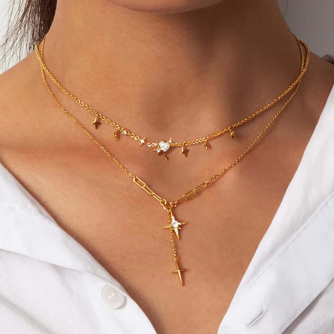 A Minimal Golden Neckpiece